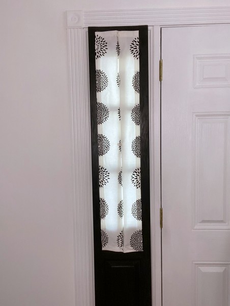 black and white sidelight curtain, entri window panels