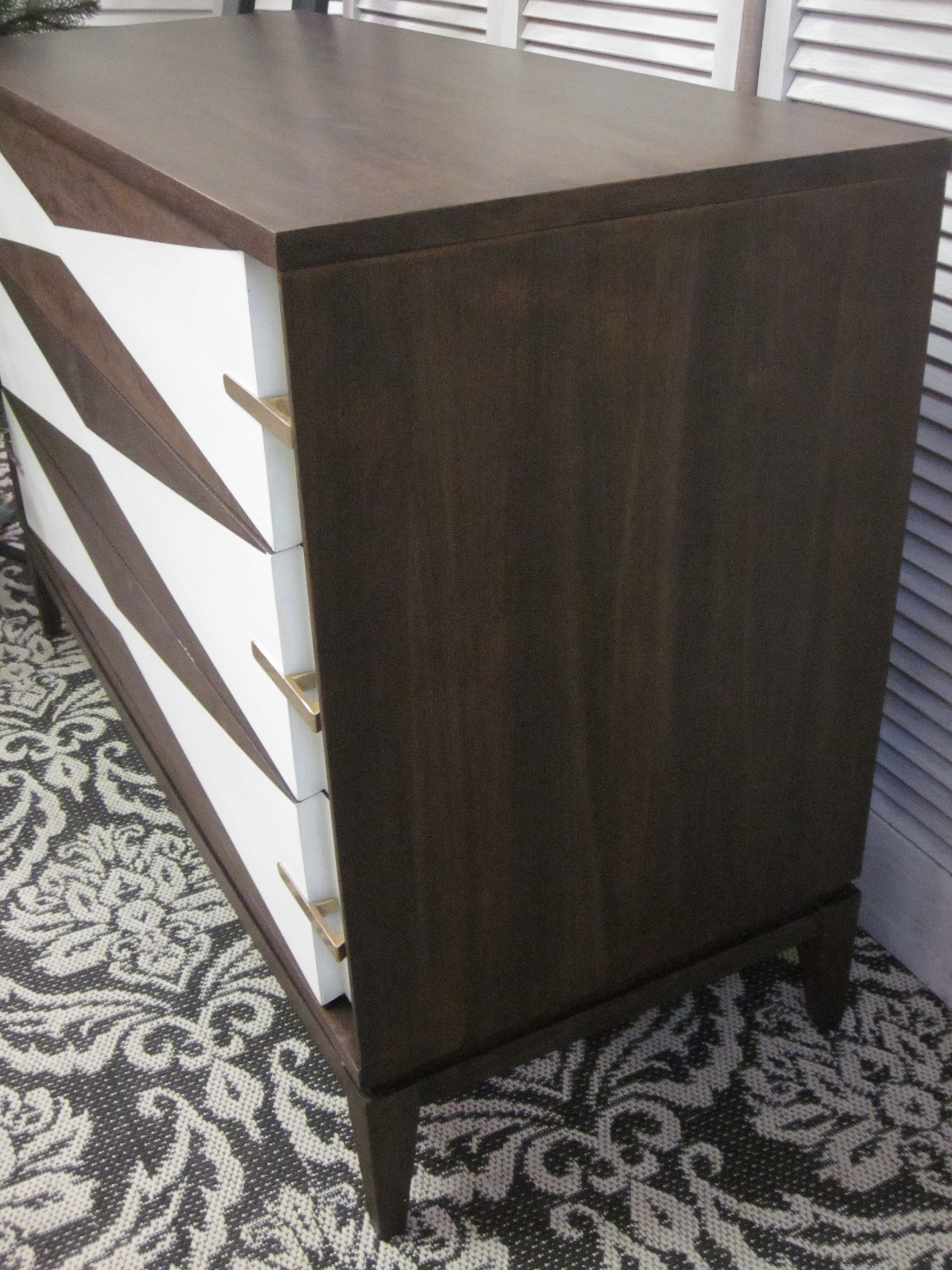 MCM stained and painted dresser