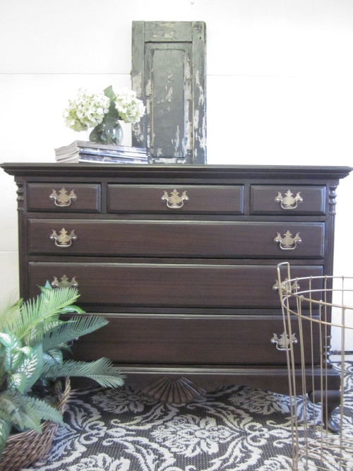 Antique stained dresser