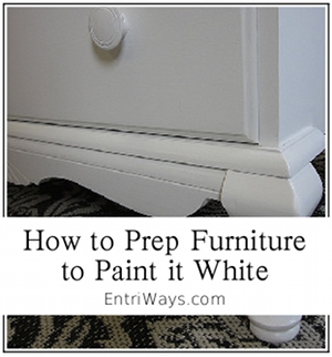 How to prep furniture to paint it white