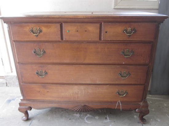 antique stained dresser
