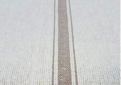 Grain sack fabric gray