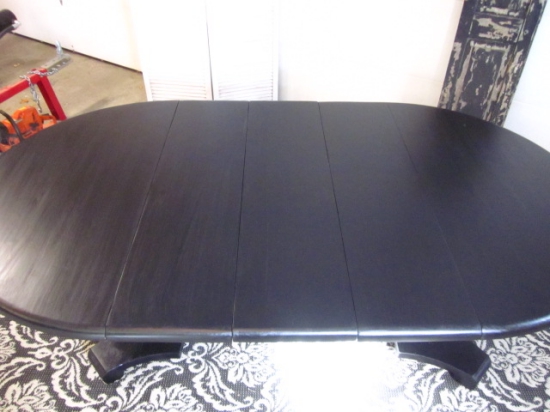 Black Oval / Round Dining Table