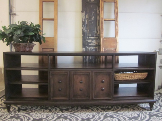 Media Console 2-sided expresso stained