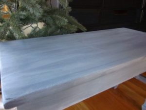 Blue Gray Piano Bench