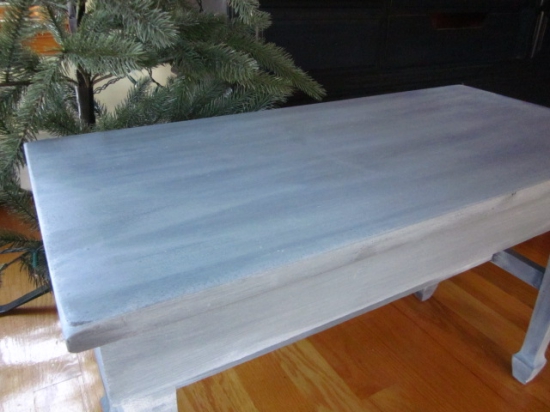 Blue Gray Piano Bench