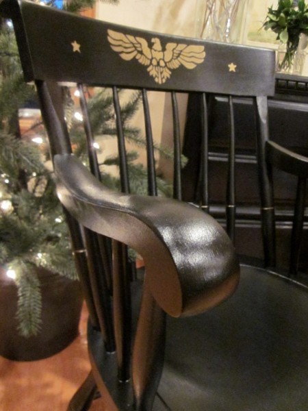 Captains Chairs painted black and gold