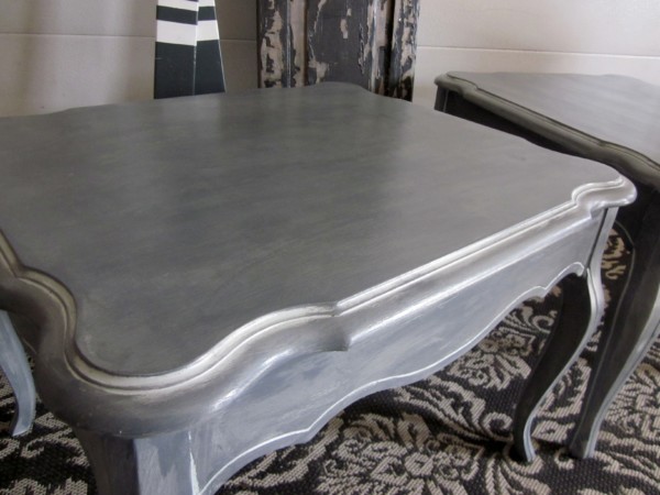 Gray French End Tables