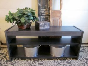 gray console table