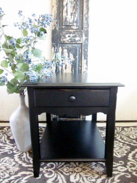 black end table
