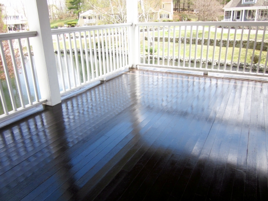 Staining an outdoor porch, Cabot Gold Moonlit Mahogany