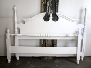 Antique white queen bed
