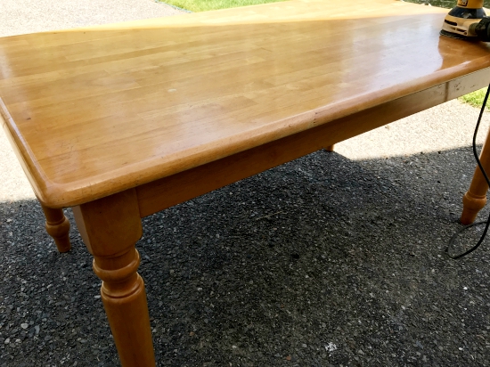 whitewashed maple table