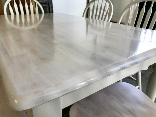China White & White Washed Maple Table