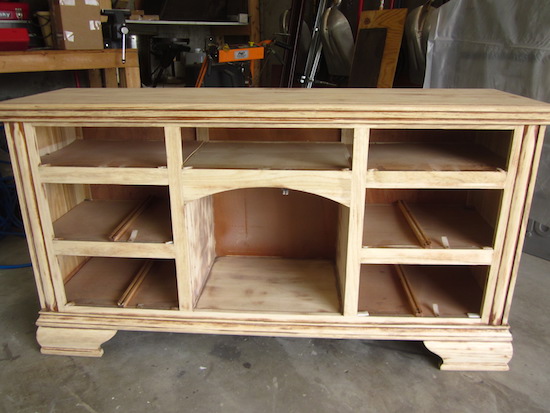 natural wood sideboard