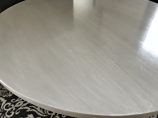 Gray table black base dining table