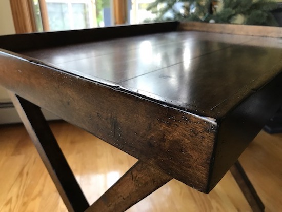 Dark Wood Tray Table