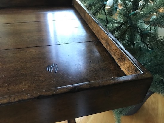 Dark Wood Tray Table