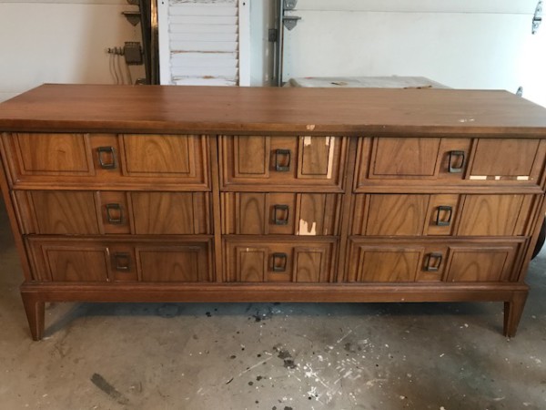 Dixie Dresser, Long White 9 drawer dresser
