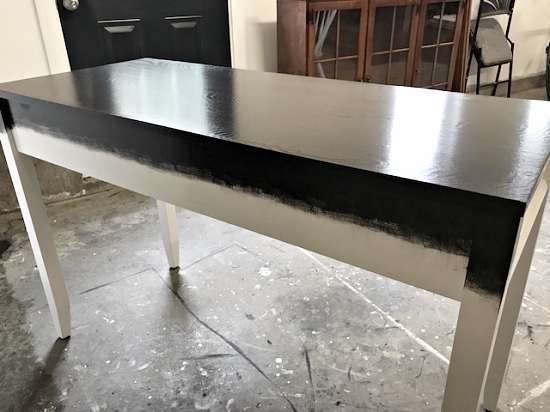 two-tone black & white desk