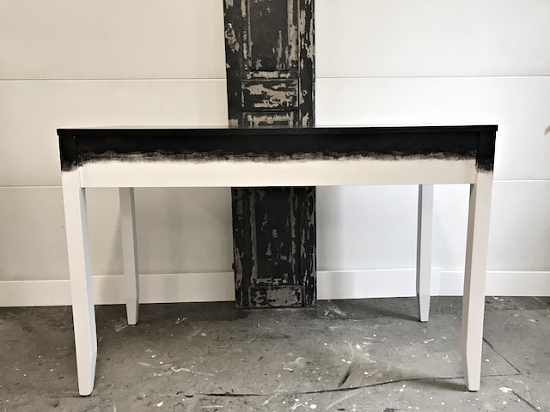 two-tone black & white painted desk