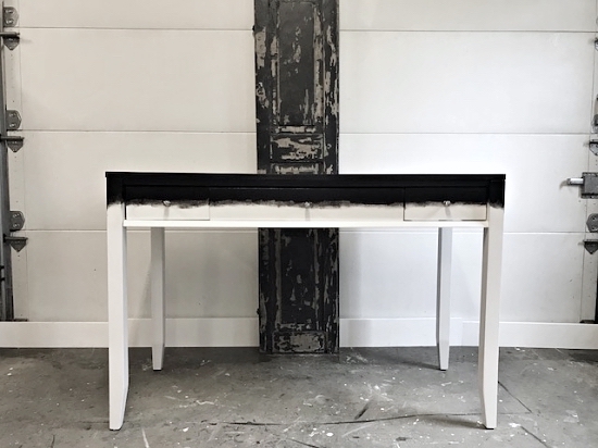 two-tone black & white painted desk