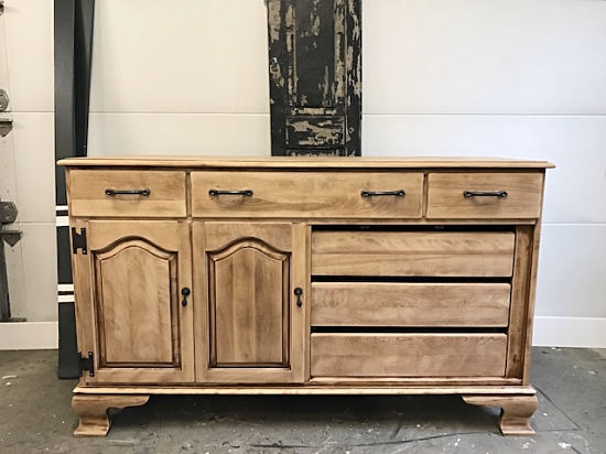 One Ethan Allen Sideboard Four Ways; Natural Wood Sideboard