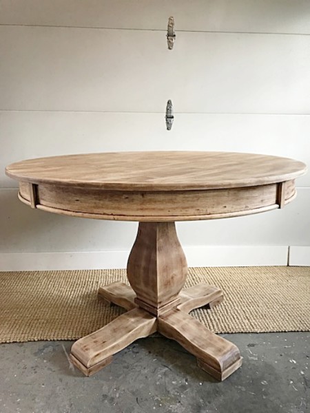 Round Natural Pedestal Table