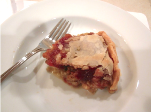 Chicken Pot Pie with Stuffing & Cranberry Sauce