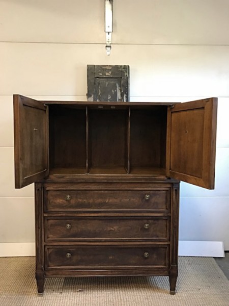 Tall Dark stained chest