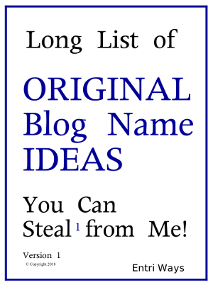 Original Blog Name Ideas by Entri Ways