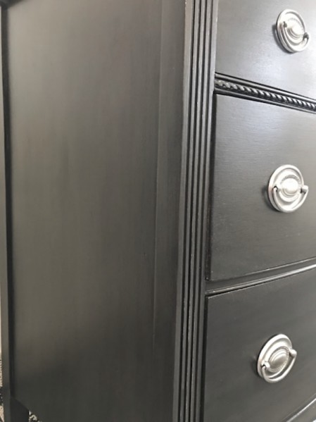 Antique dresser, general finishes black glaze over gray