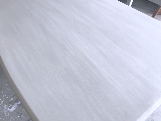 whitewashed table, white washed table