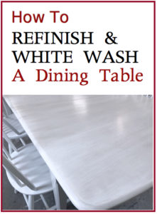 white wash a dining table