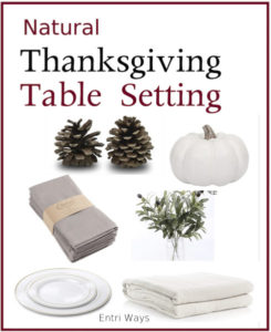 Natural Thanksgiving Table setting