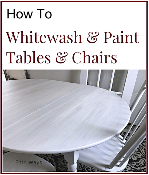 whitewash paint table chairs