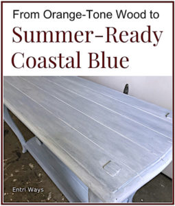 Coastal blue console table