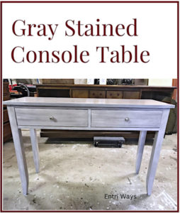 Gray Stained Console Table