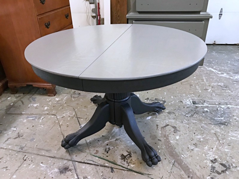 Supplies List to refinish a dining table, gray clawfoot dining table