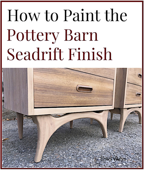 pottery barn seadrift finish, natural wood