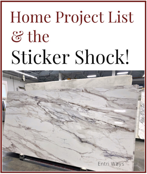 home project list sticker shock