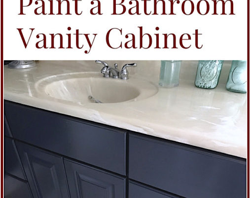 how to paint a bathroom vanity cabinet