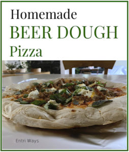 homemade beer dough pizza