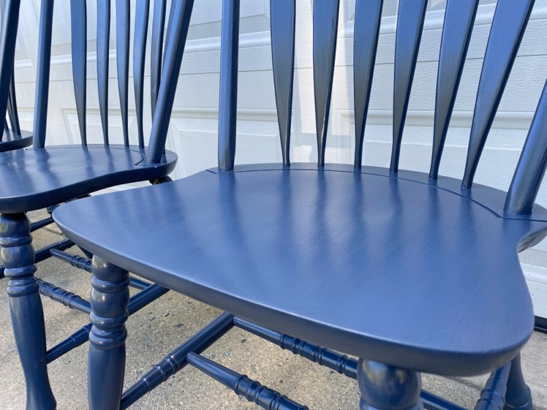 navy blue dining chairs, blue match