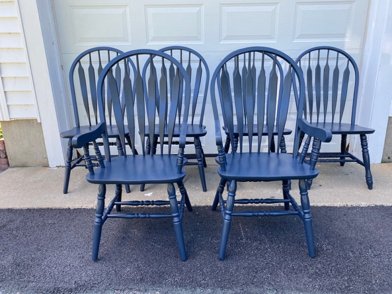 navy blue dining chairs, blue match