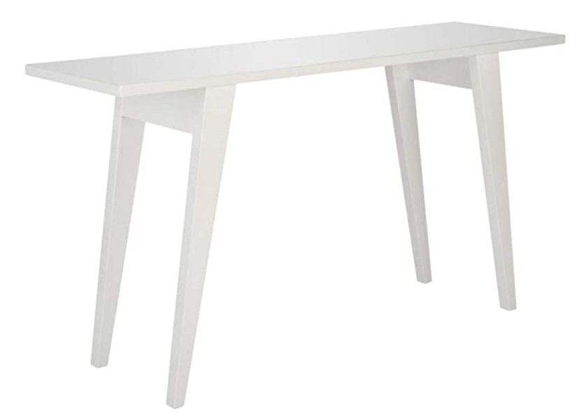 white laquer console table