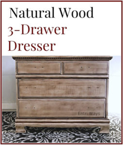 natural wood 3-drawer dresser