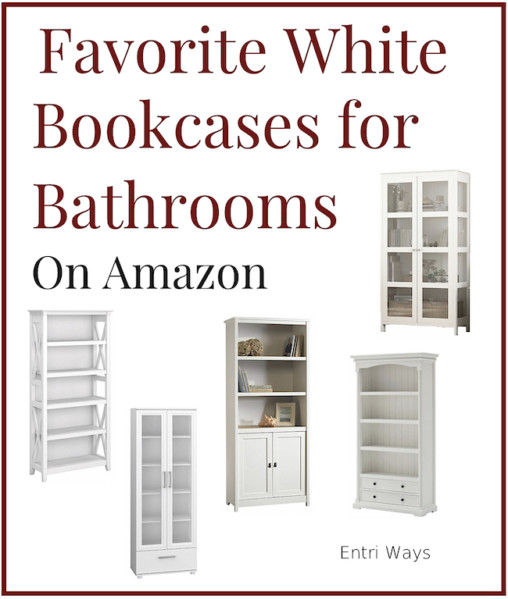 favorite white bookcases for bathrooms on amazon