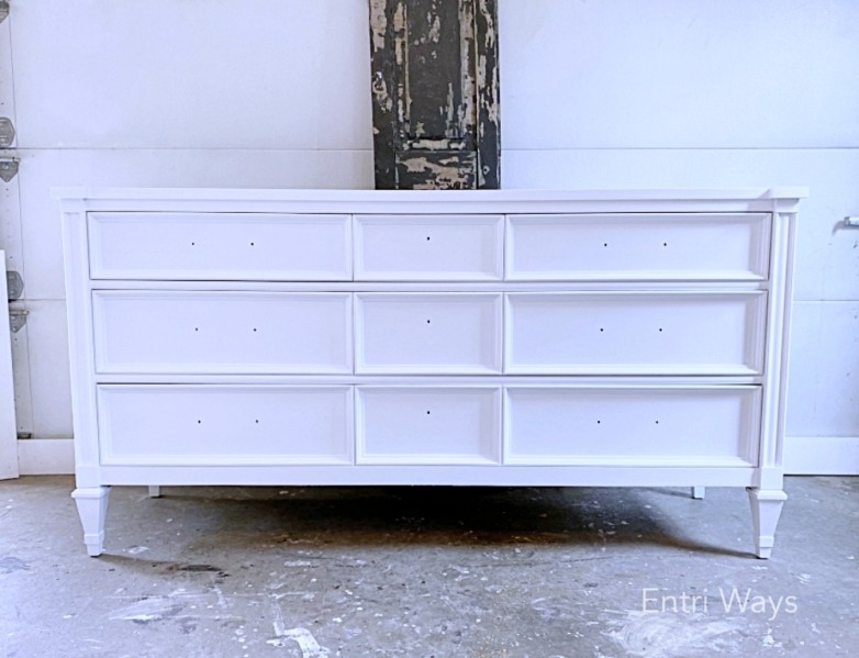white enamel dresser, paint furniture white