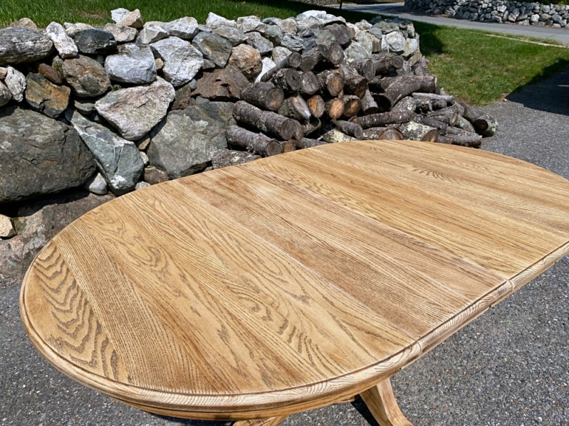 natural oak dining table